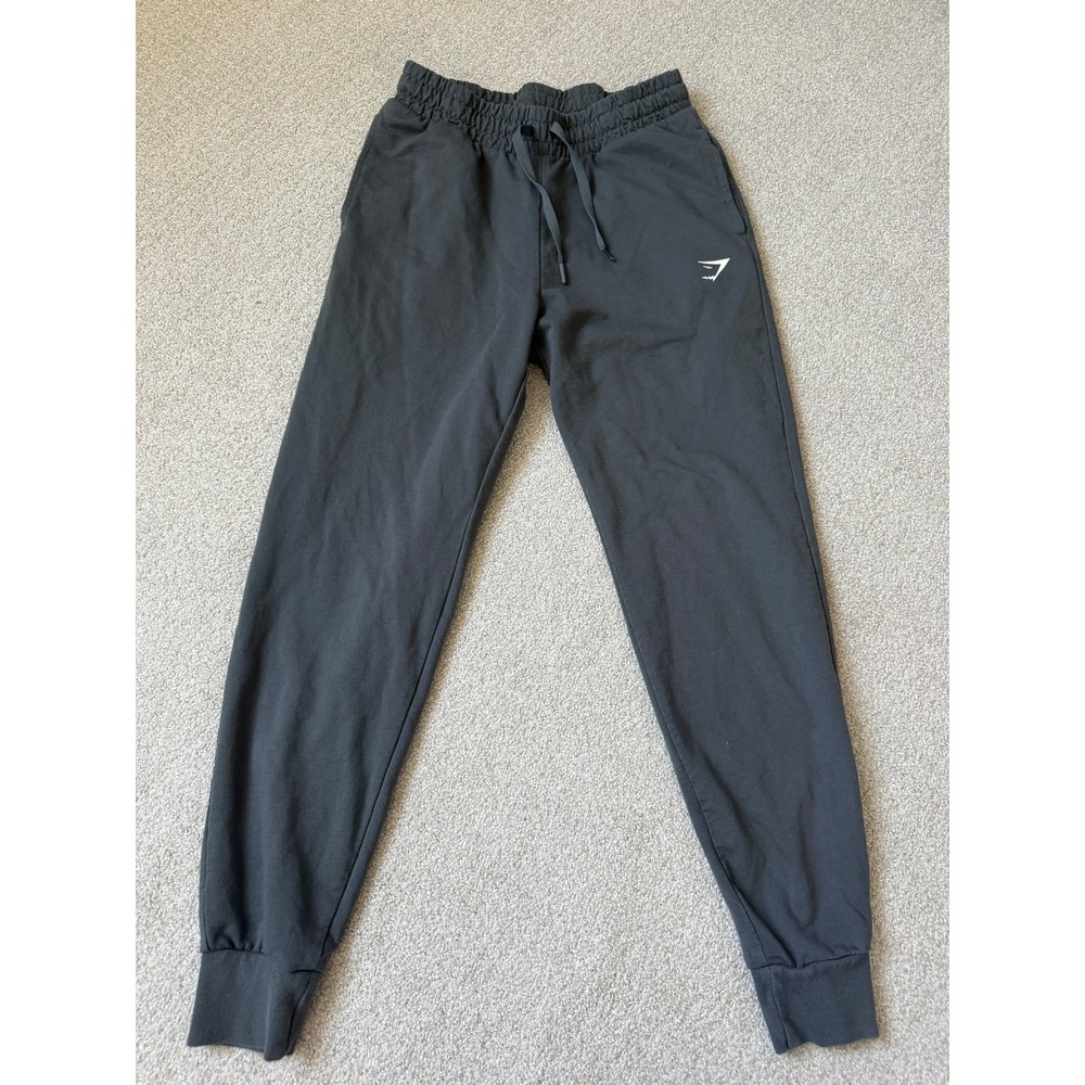Gymshark Mens Small Charcoal Gray Joggers Elastic Drawstring Waist Sweatpants